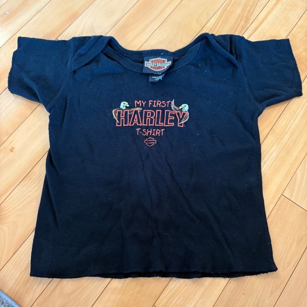 Harley-Davidson Kids Black Tee with Graphic My First Harley Davidson T shirt